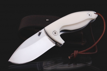 Складной нож "Баскар" х12мф. Рукоять акрил (белый).